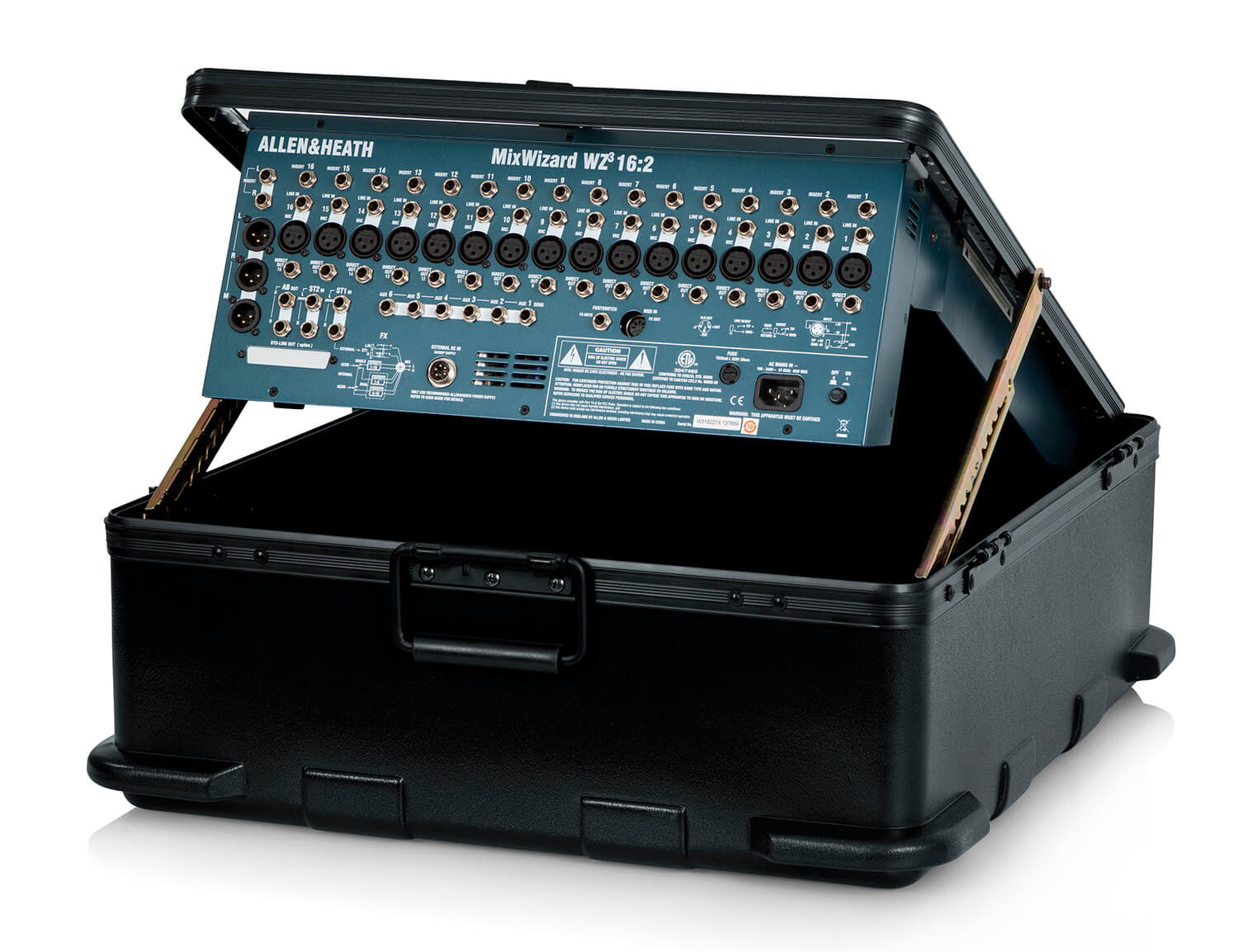 GATOR GTSA-MIX12PU TSA Series ATA Molded Polyethylene Mixer Case with 12U Pop-Up Rack Rails