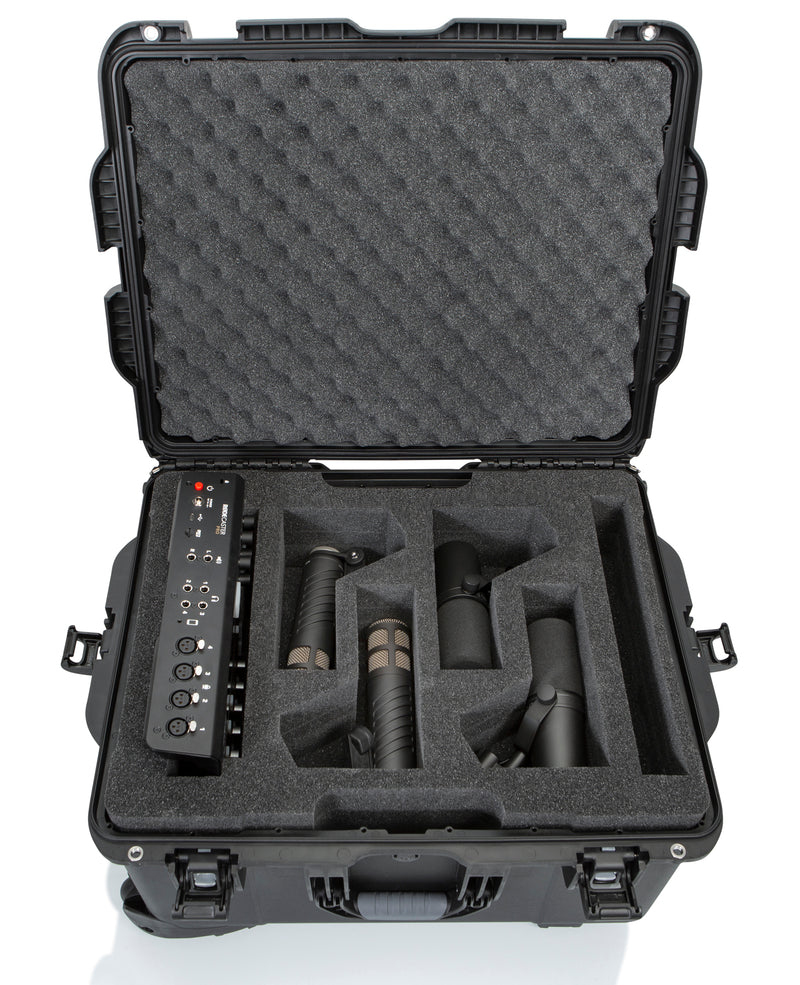 GATOR GWP-TITANRODECASTER4 Titan series case for Rodecaster Pro, 4 mics & 4 headsets