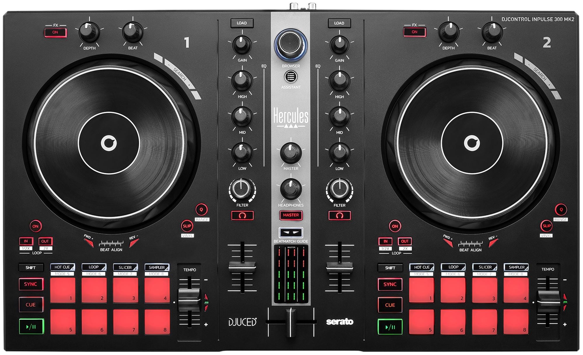 HERCULE DJ  DJCONTROL-INPULSE300mk11 - DJ Controller with Serato DJ Lite