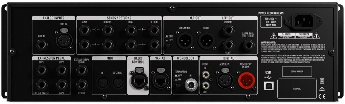 LINE 6 INSTRUMENT HELIX RACK - Multi FX guitar rackmount processor