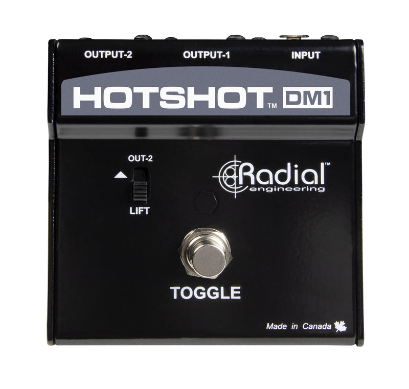 Radial HotShot DM1 - Momentary footswitch toggles dynamic mic