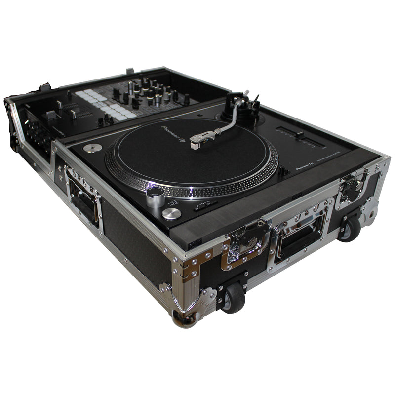 PROX-XS-TMC1012W - Flight Case for Single Turntable In Battle Mode & 10 Inch or 12 Inch Mixer