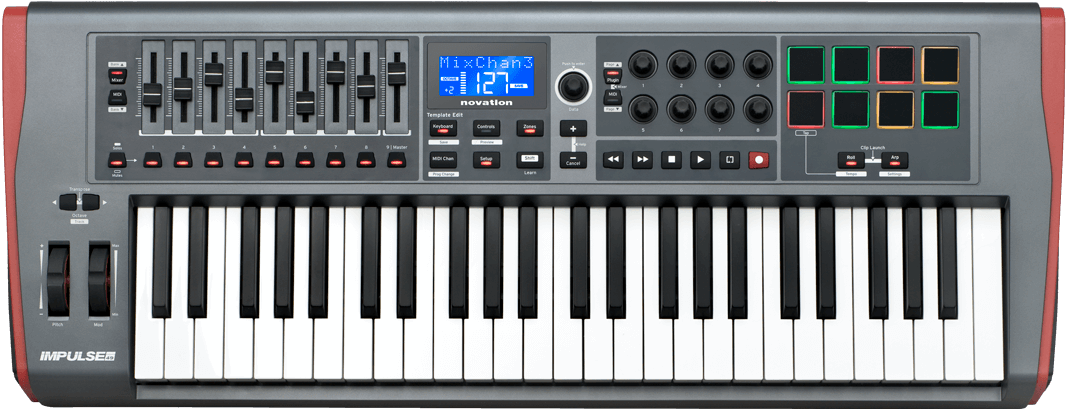 NOVATION IMPULSE 61 - 61 Notes sensitive piano style keyboard