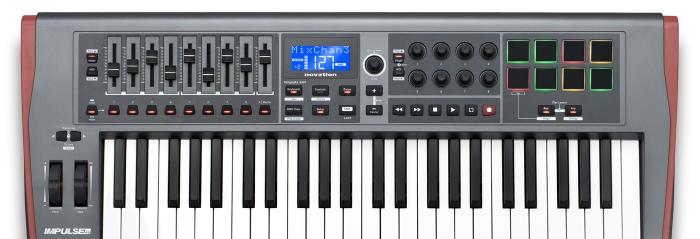 NOVATION IMPULSE 49 - 49 Notes sensitive piano style keyboard