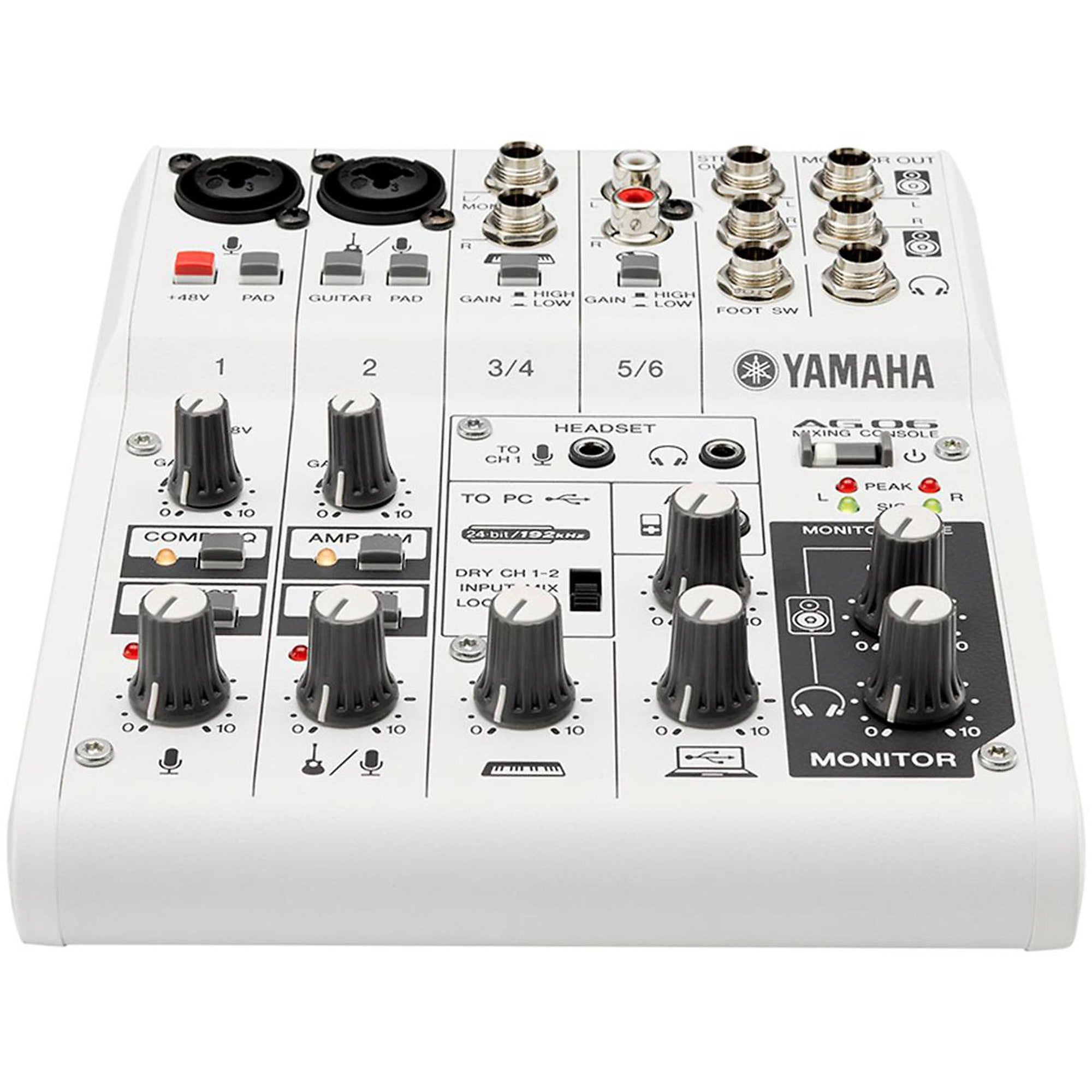 YAMAHA YAMAHA AG06 - 6 INPUT / USB MIXER - Yamaha Multi-Purpose 6 Channel USB Mixer and Audio Interface