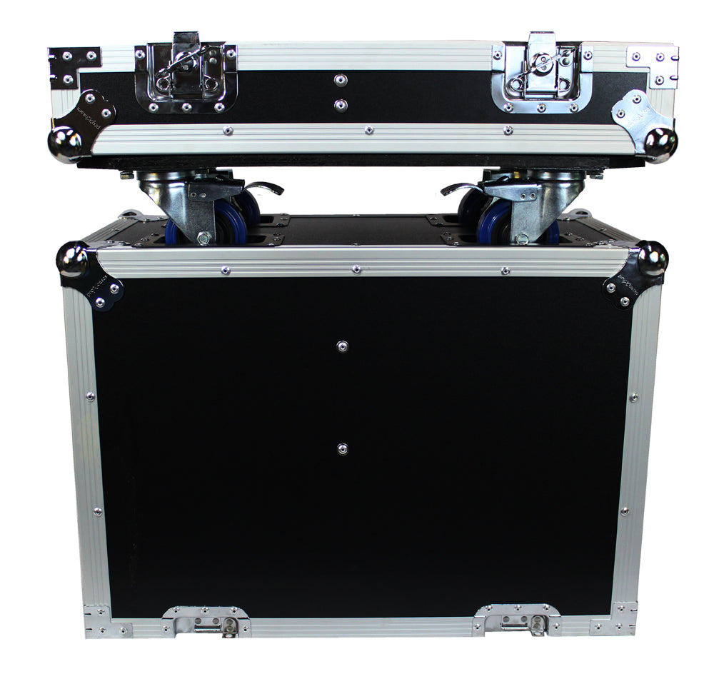 PROX-X-QSC-K8 Speaker Road Case - ProX ATA style Flight Case for 2x QSC K8 or K8.2 and CP8 Speakers