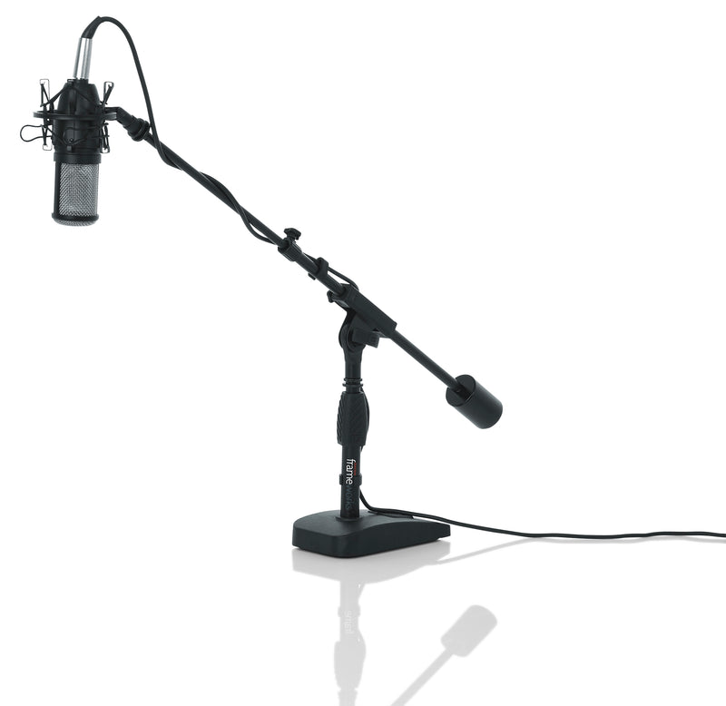 GATOR GFW-MIC-0822 Bass Drum, Amp and Desktop Mic Stand with Telescoping Boom.