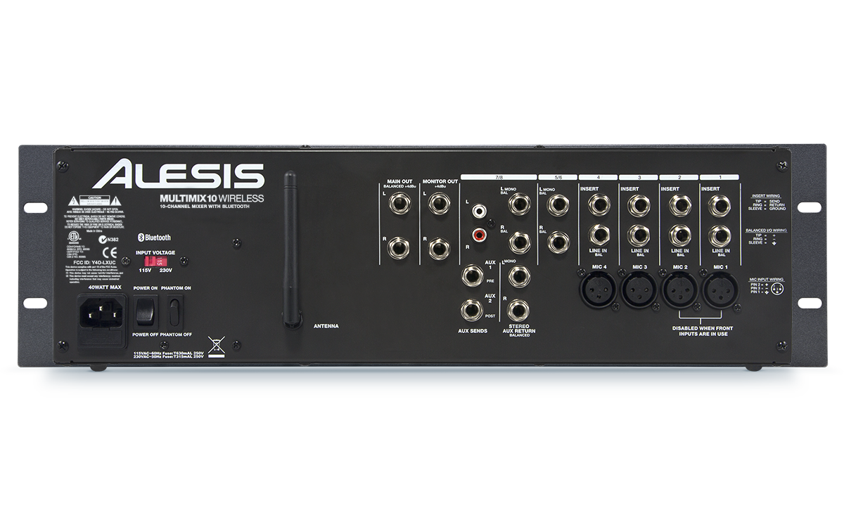 ALESIS MM10W - Channel Rackmount Mixer with Bluetooth Wireless