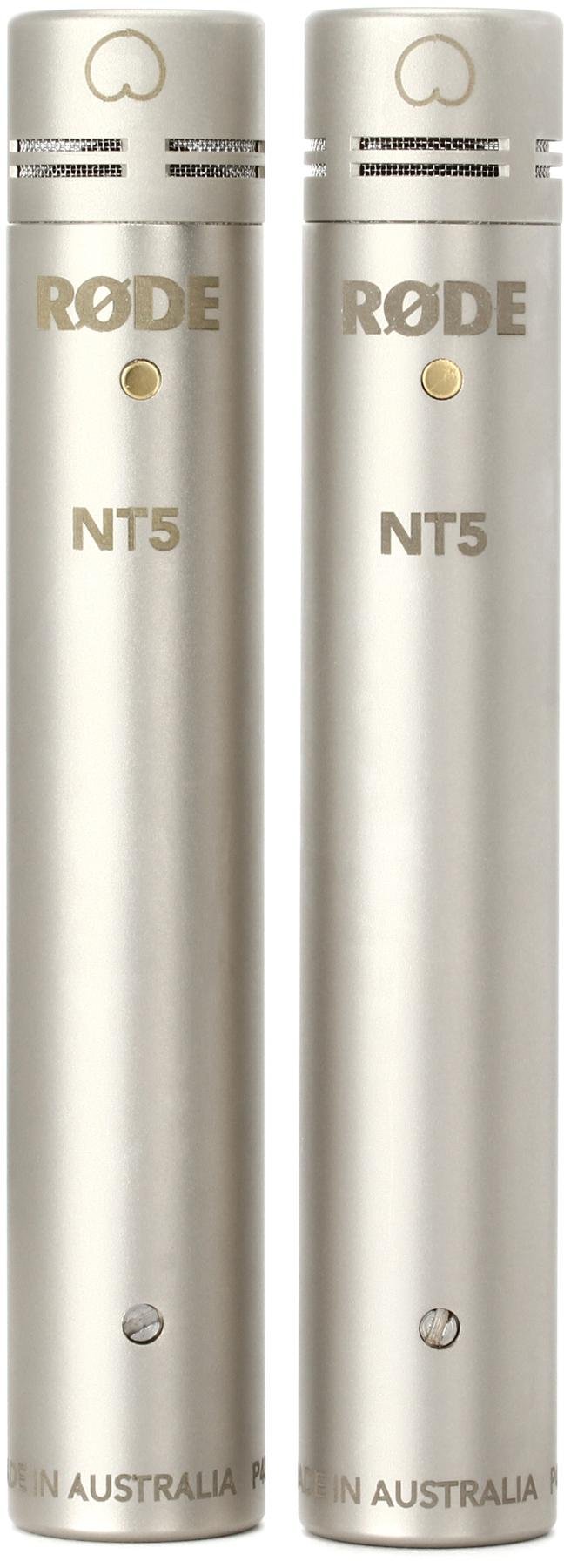 RODE NT5 MATCHED PAIR of acoustically matched NT5 cardiod condenser microphones