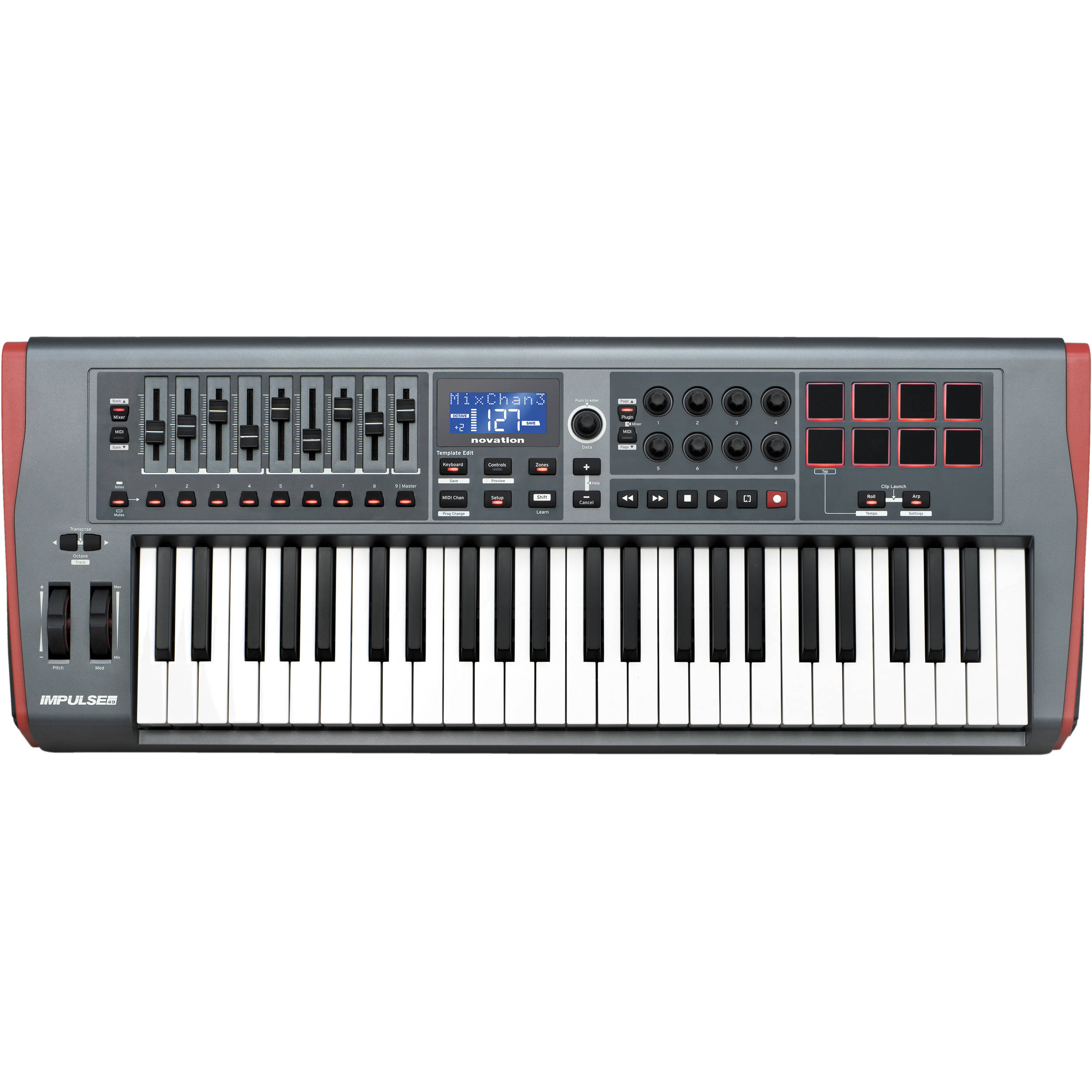 NOVATION IMPULSE 49 - 49 Notes sensitive piano style keyboard