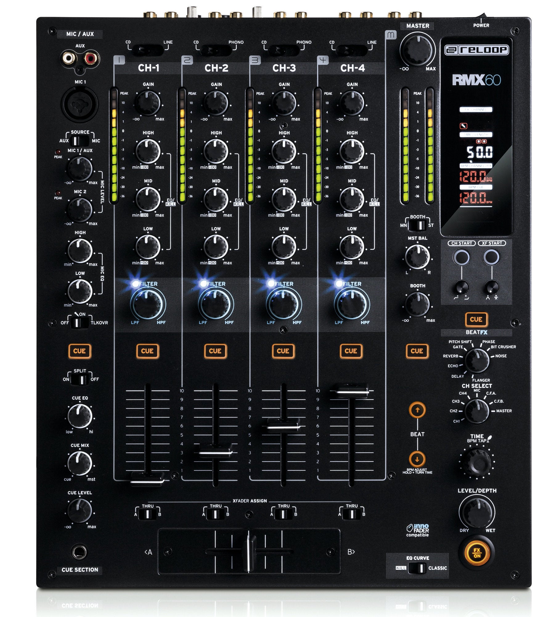 RELOOP RMX-60 - DIGITAL 4+1 channel performance club mixer