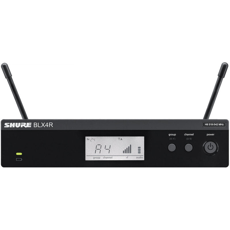 SHURE BLX4R-H9 (512-542 MGH) - B STOCK FULL WARRANTY -  Wireless Diversity Receiver with PS23 & 1/4 Wave Antennas