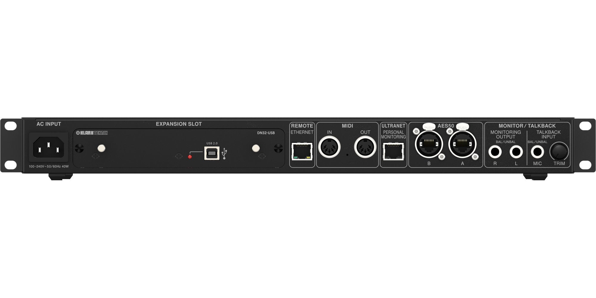 MIDAS M32C - 40-input channel, 25-bus, 1U rackmountable digital mixing core for live and installed sound application