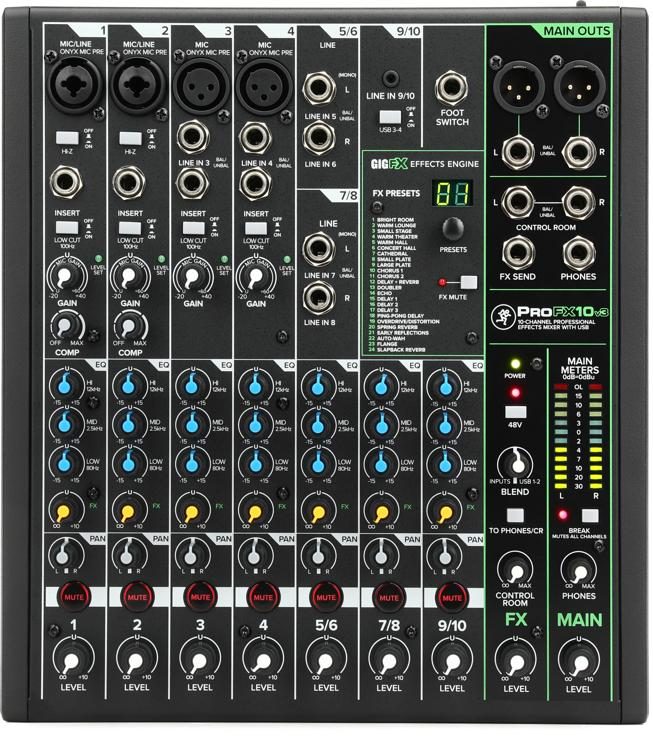 MACKIE PROFX10V3 - Compact 10 channels mixer with FX