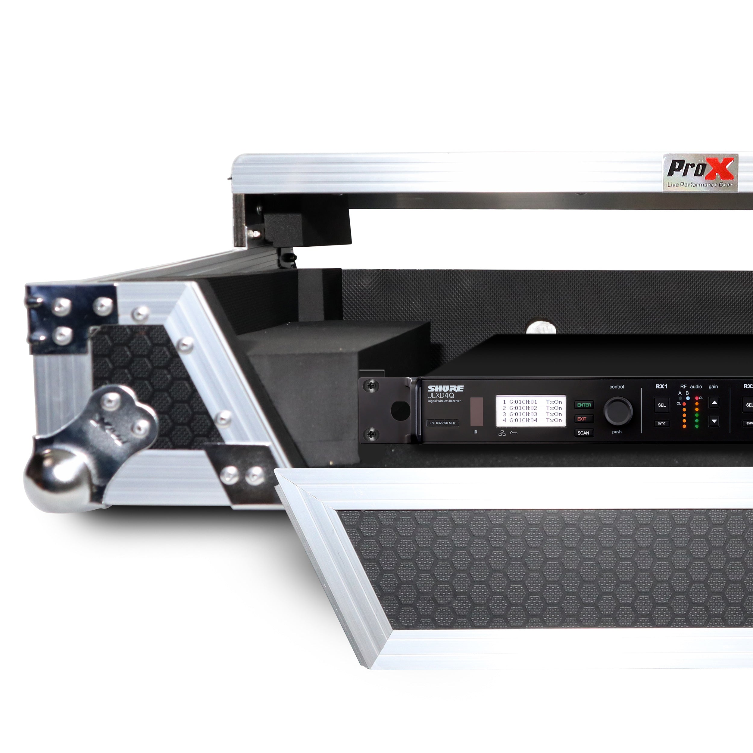 PROX-XS-DDJRR LTRB - Flight Case For Pioneer DDJ-RR & DDJ-SR2 Digital Controller W-Sliding Laptop Shelf - Black on Black