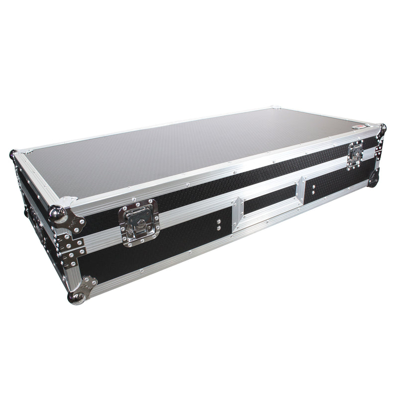 PROX-XS-TMC1012WLTFBTL - Flight Coffin Case For Rane 72 Mixer and 2 Turntables in Battle Mode W-Laptop Shelf