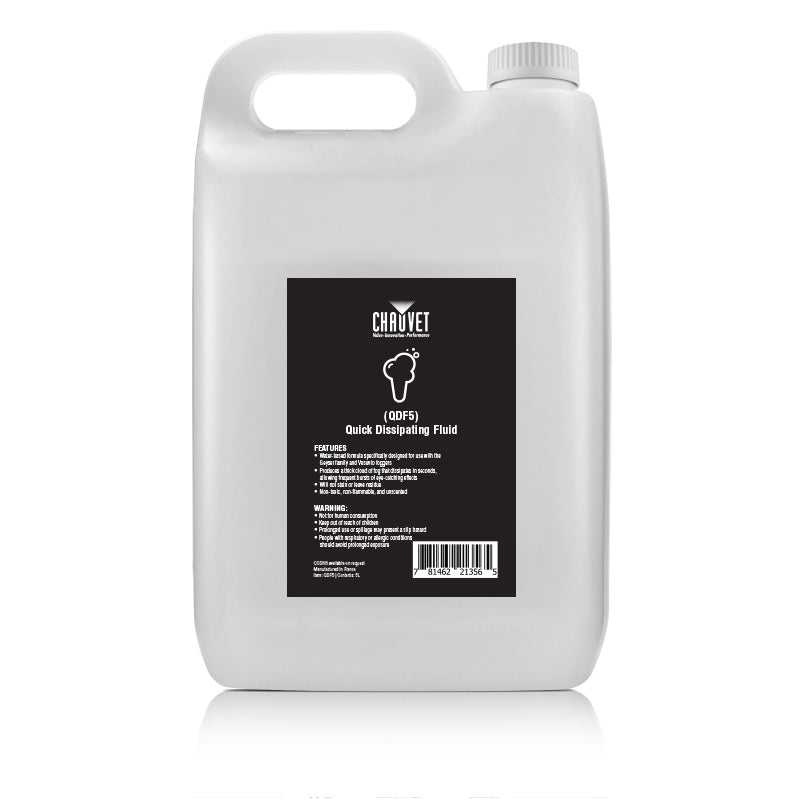 Quick Dissipating Fluid (QDF5) - formulated specifically for use with the Vesuvio - Chauvet Professional QDF Quick Dissipating Haze Fluid - Gallon