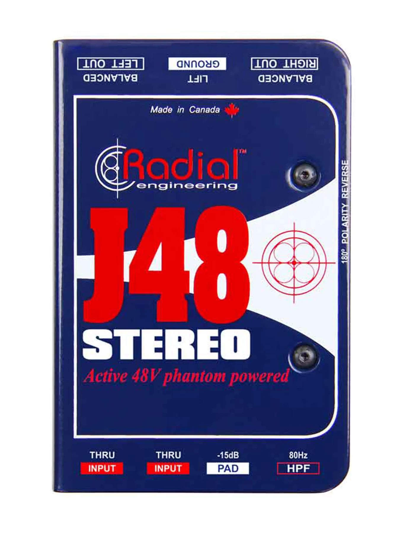 RADIAL J48 STEREO - Phantom Powered Stereo Active Direct Box