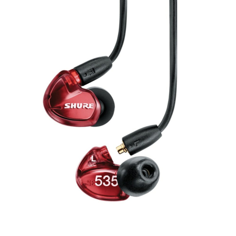 Shure SE535LTD - Red Isolating Earphones with Gray 3.5mm Cable