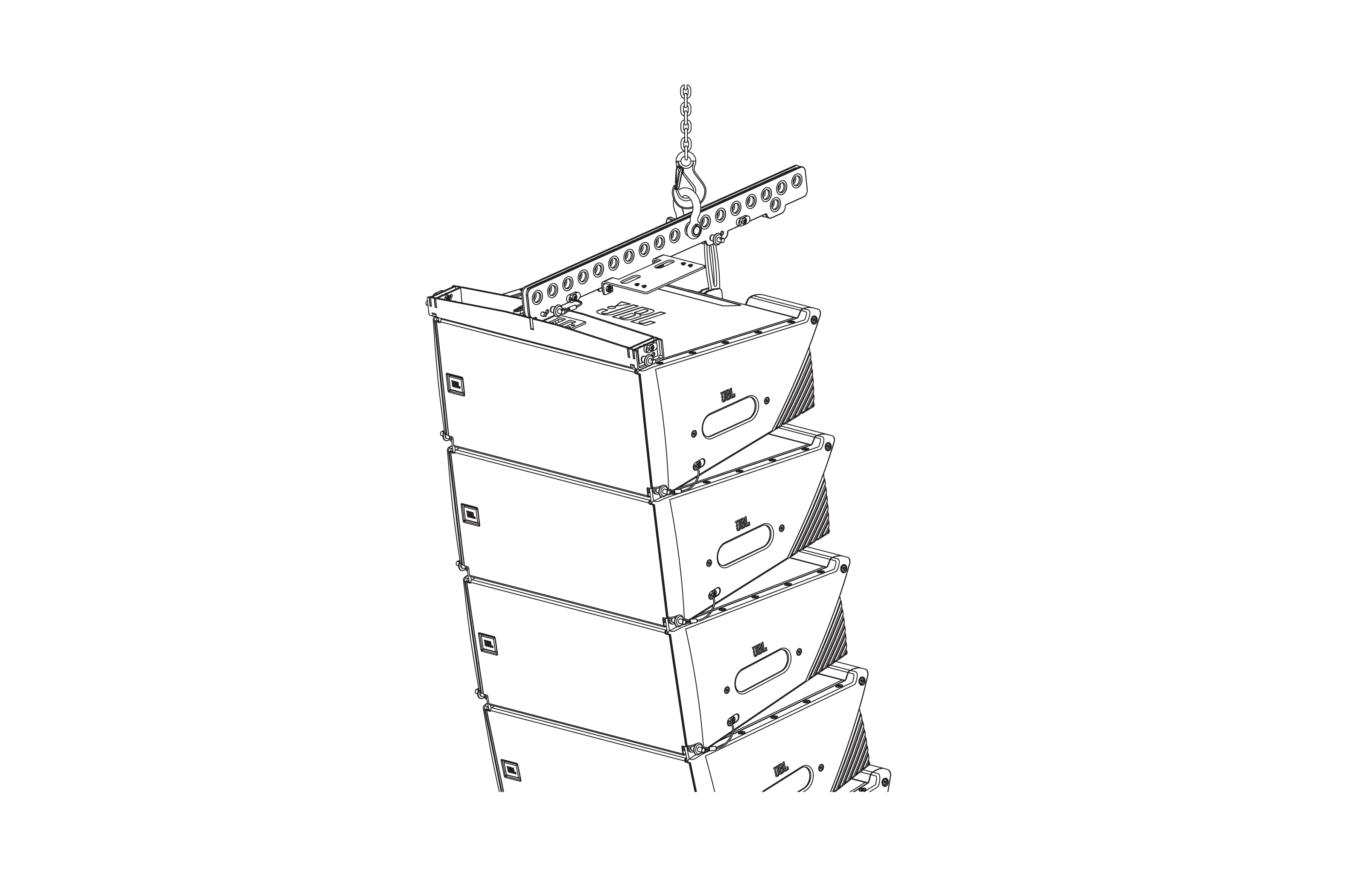 JBL SRX910LA-AF Array Frame for SRX910LA, support for up to 16 cabinets