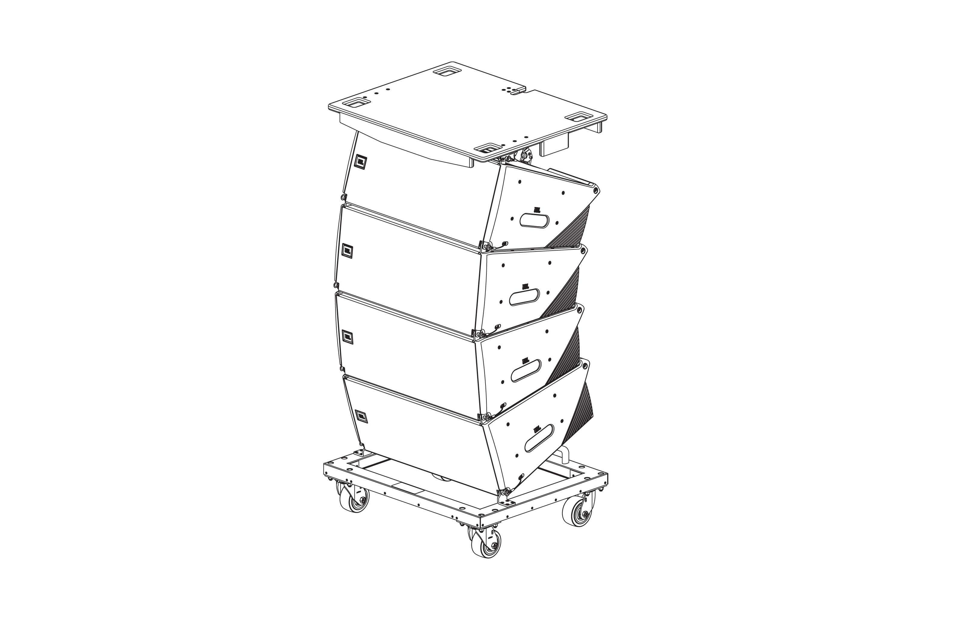 JBL SRX910LA-VT - Vertical transport cart for (4) SRX910LA