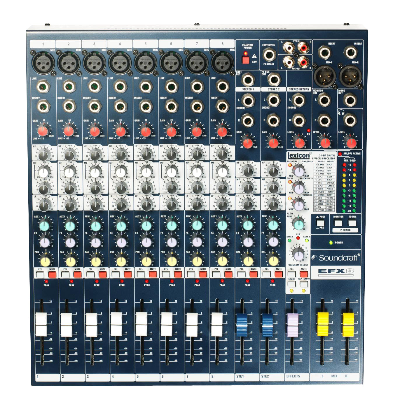 SOUNDCRAFT EFX8 - Console 8 inputs XLR + 2 Stereo 1/4''