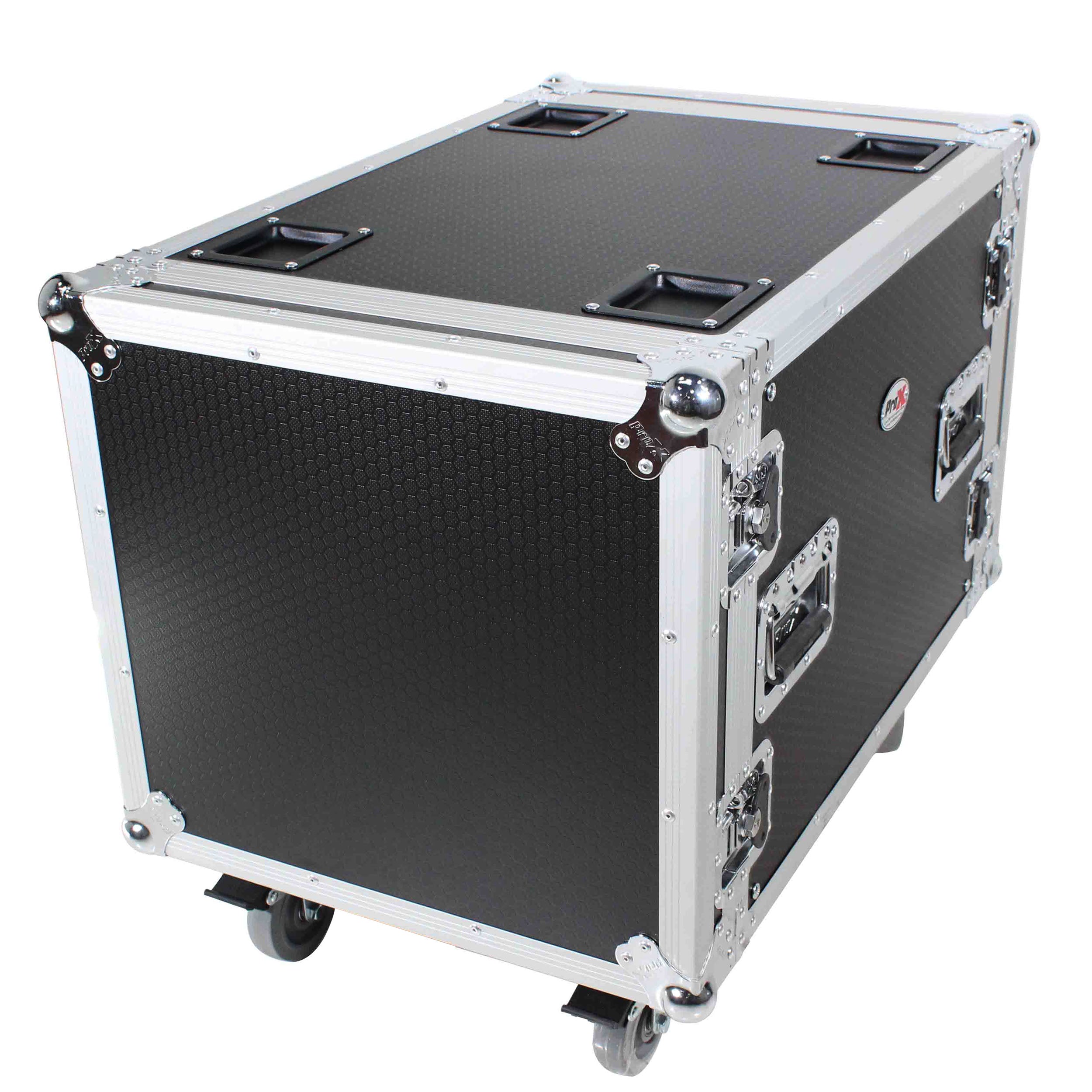 PROX-T-10RSS24 Road Case - 10U Space Rack Mount Flight Case 24 Inch Depth W-Casters