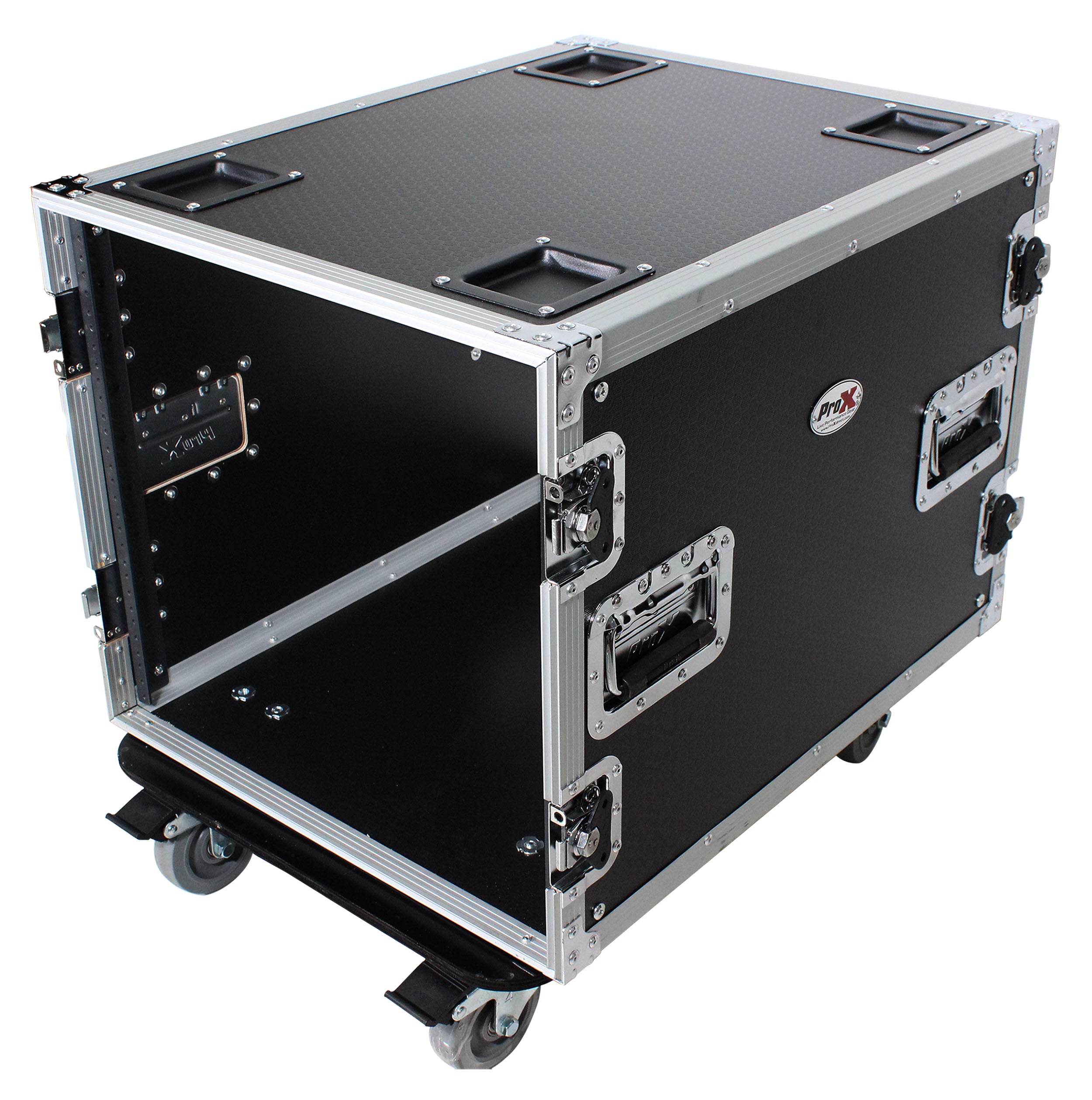 PROX-T-10RSS24 Road Case - 10U Space Rack Mount Flight Case 24 Inch Depth W-Casters