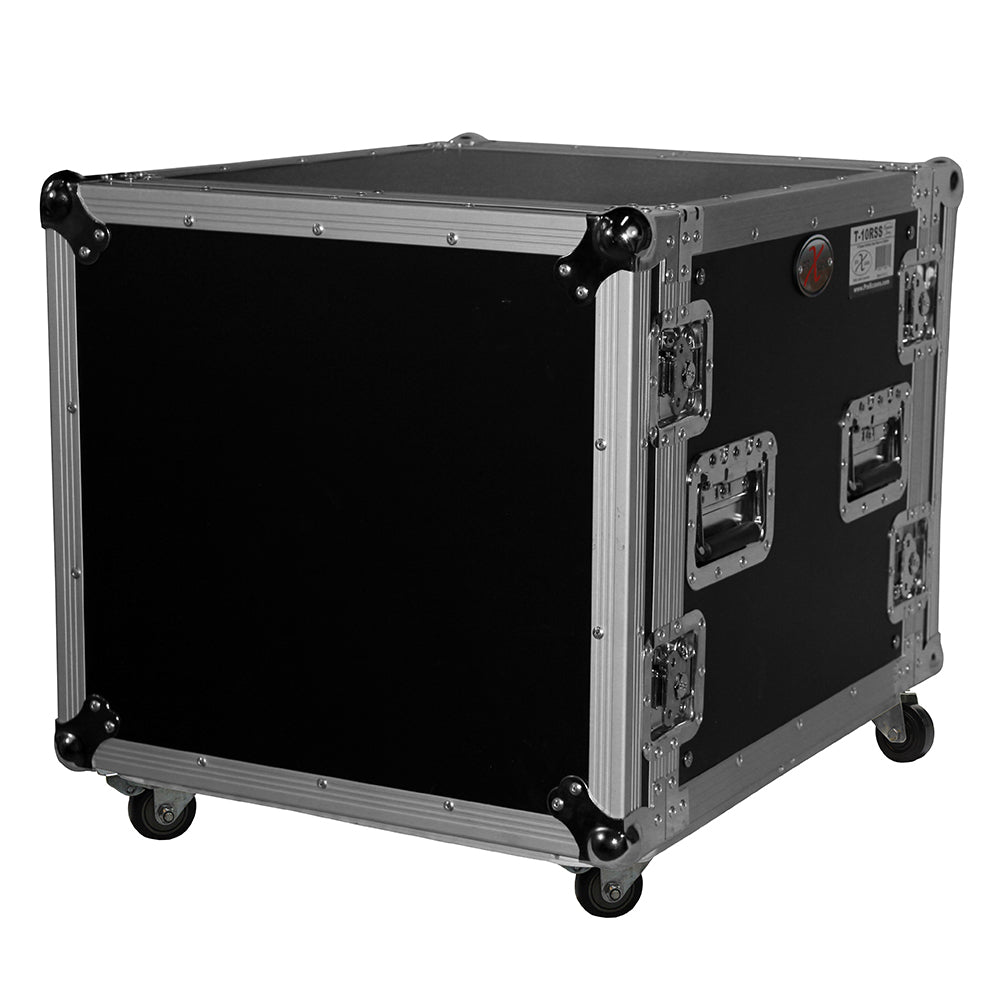 PROX-T-10RSS Road Case - 10U 10U Space Rack Mount Flight Case 19 Inch Depth W-Casters