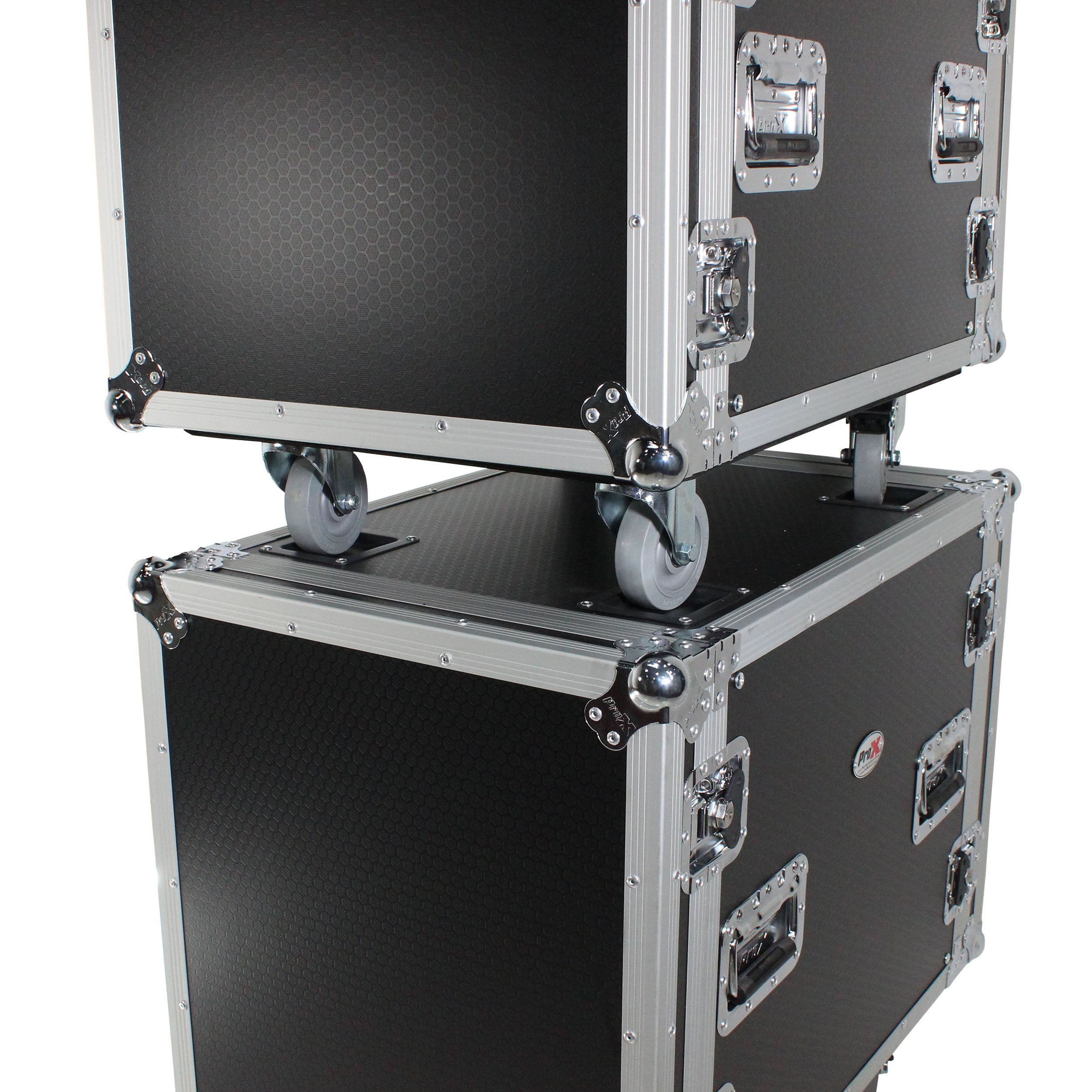 PROX-T-10RSS24 Road Case - 10U Space Rack Mount Flight Case 24 Inch Depth W-Casters