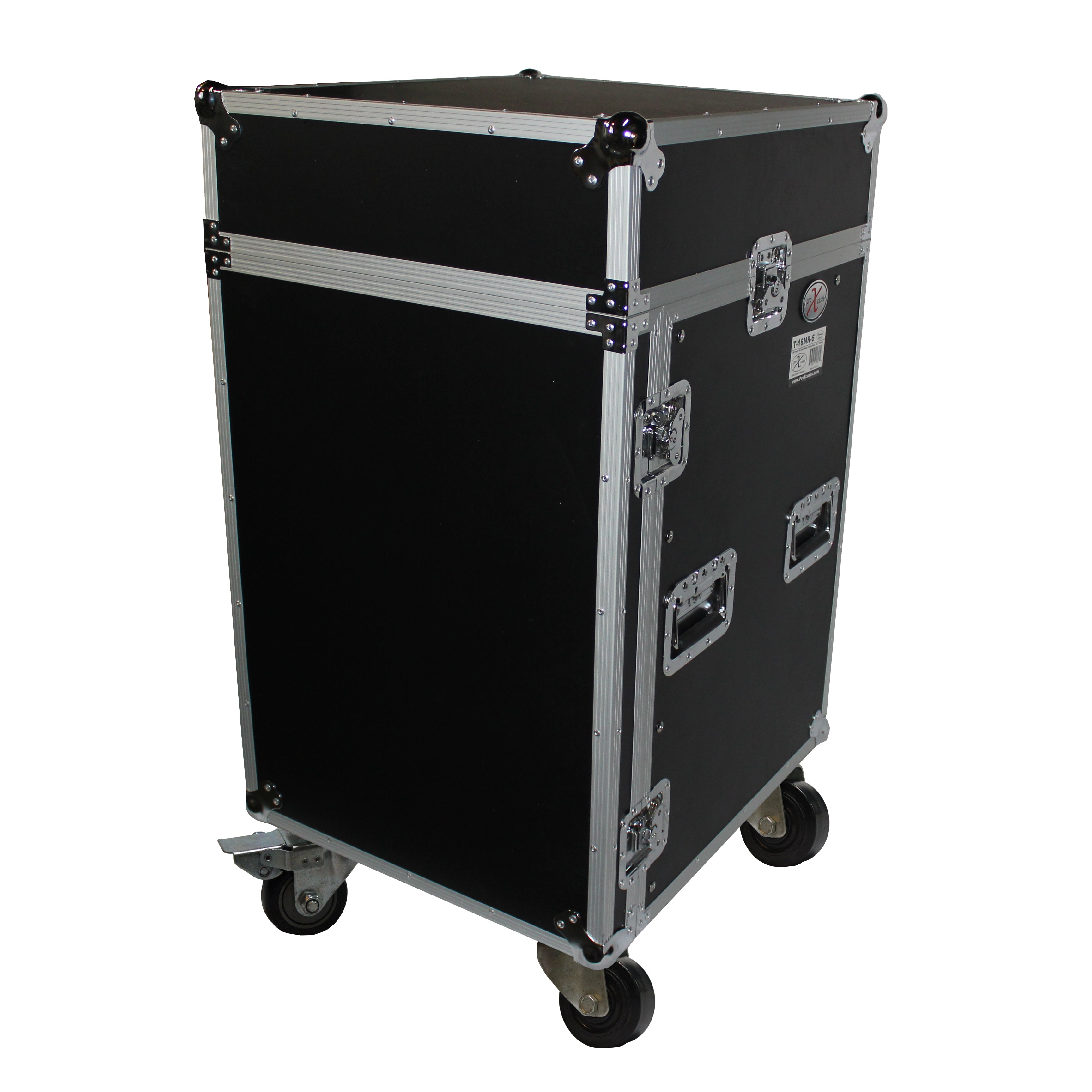 PROX-T-16MRLT Road Case - 16U Rack x 10U Top Mixer DJ Combo Flight Case w/Laptop Shelf