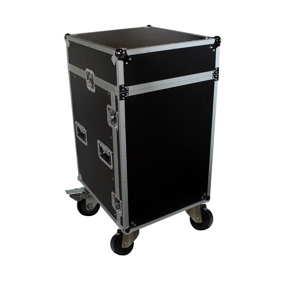 PROX-T-16MRSS Road Case - 16U Rack x 10U Top Mixer DJ Combo Flight Case