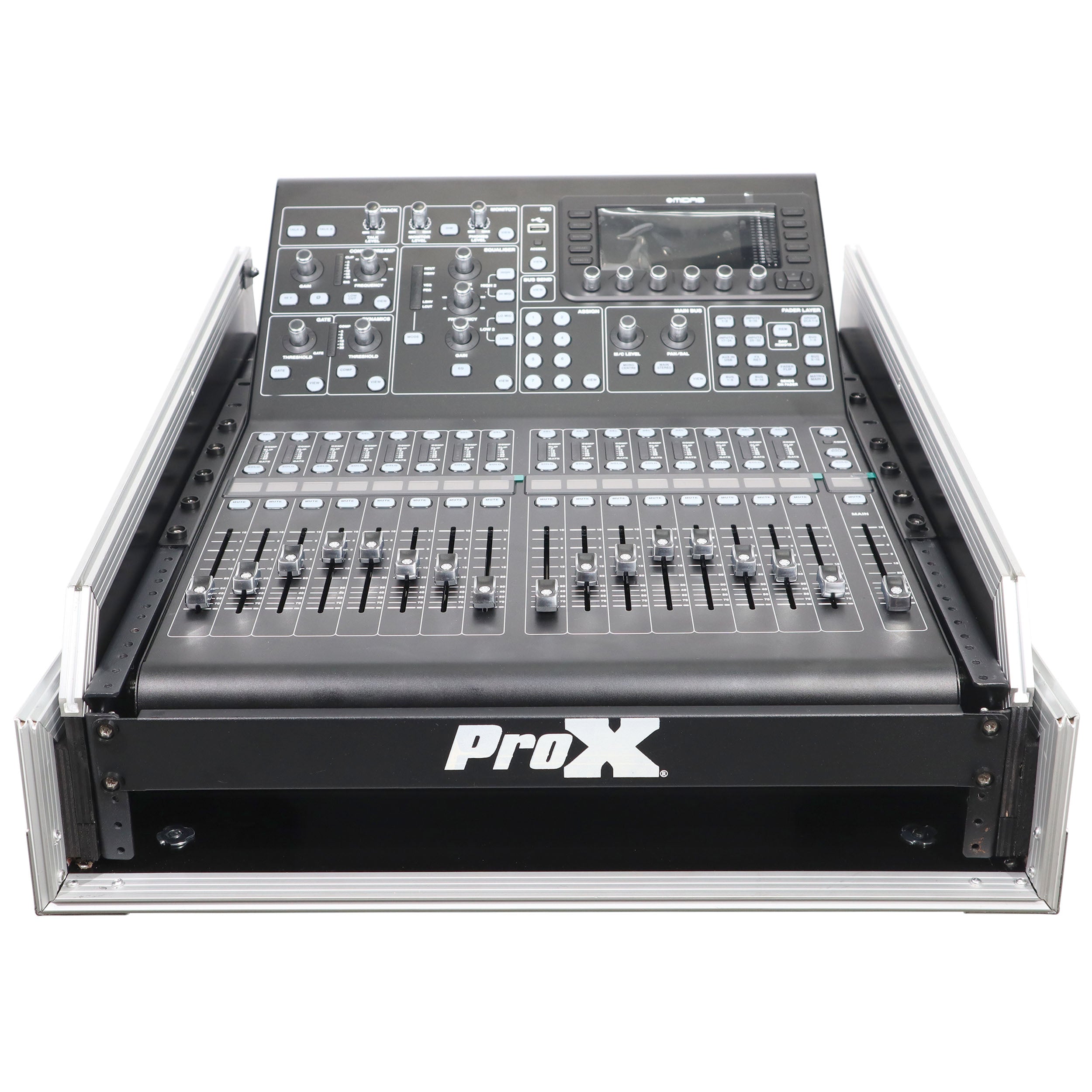 PROX-T-2MRSS13ULT Road Case - 13U Top Mixer-DJ 2U Rack Combo Flight Case W-Laptop Shelf