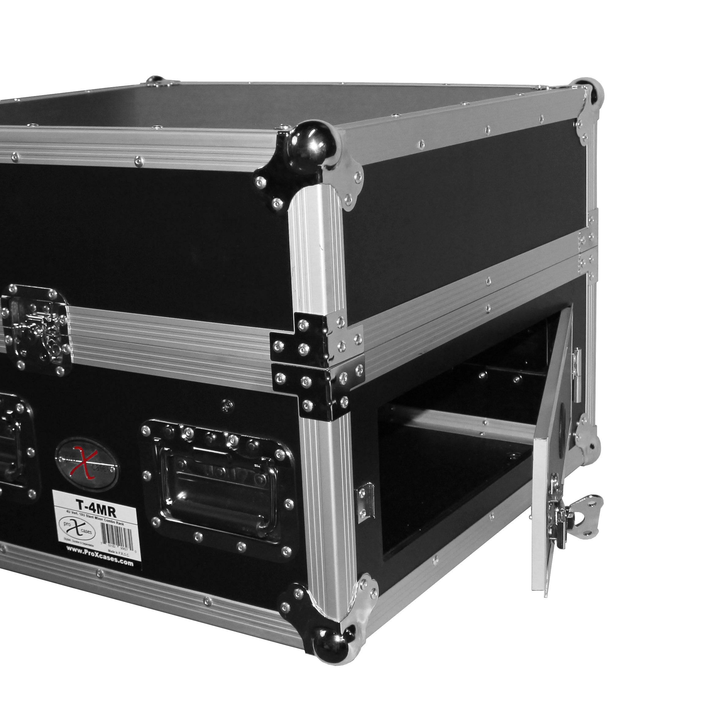 PROX-T-4MRSS Road Case - 4U Rack x 10U Top Mixer DJ Combo Flight Case