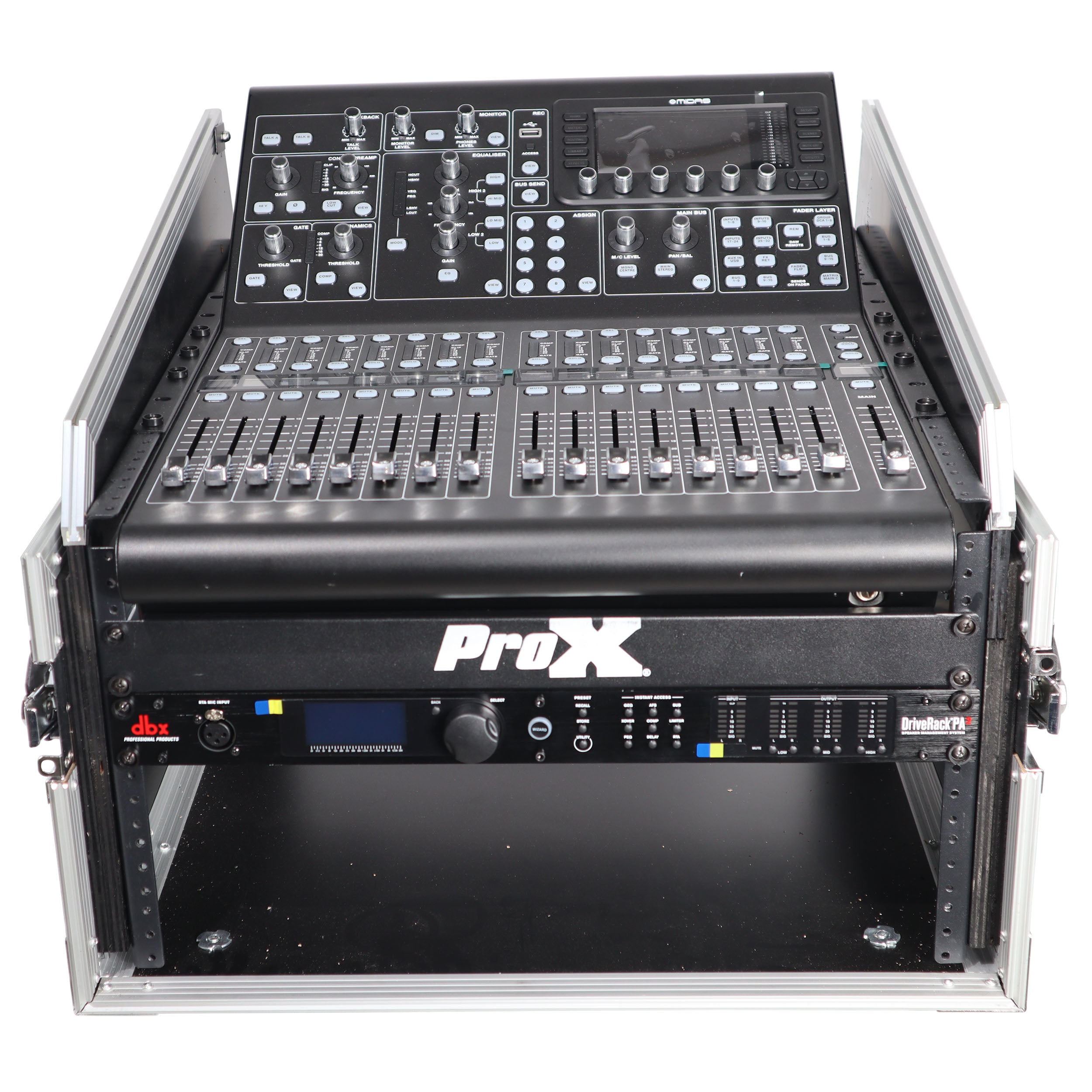 PROX-T-6MRSS13ULT Road Case - 13U Top Mixer-DJ 6U Rack Combo Flight Case W-Laptop Shelf