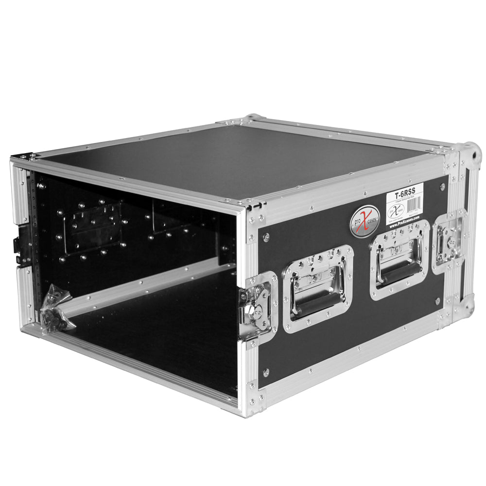 PROX-T-6RSS Road Case - 6U Space Amp Rack Mount ATA Flight Case 19" Depth