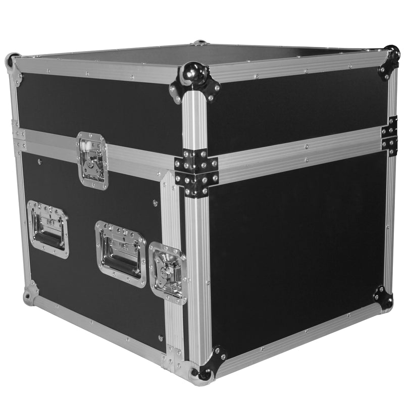 PROX-T-8MRSS Road Case - 8U Rack x 10U Top Mixer DJ Combo Flight Case