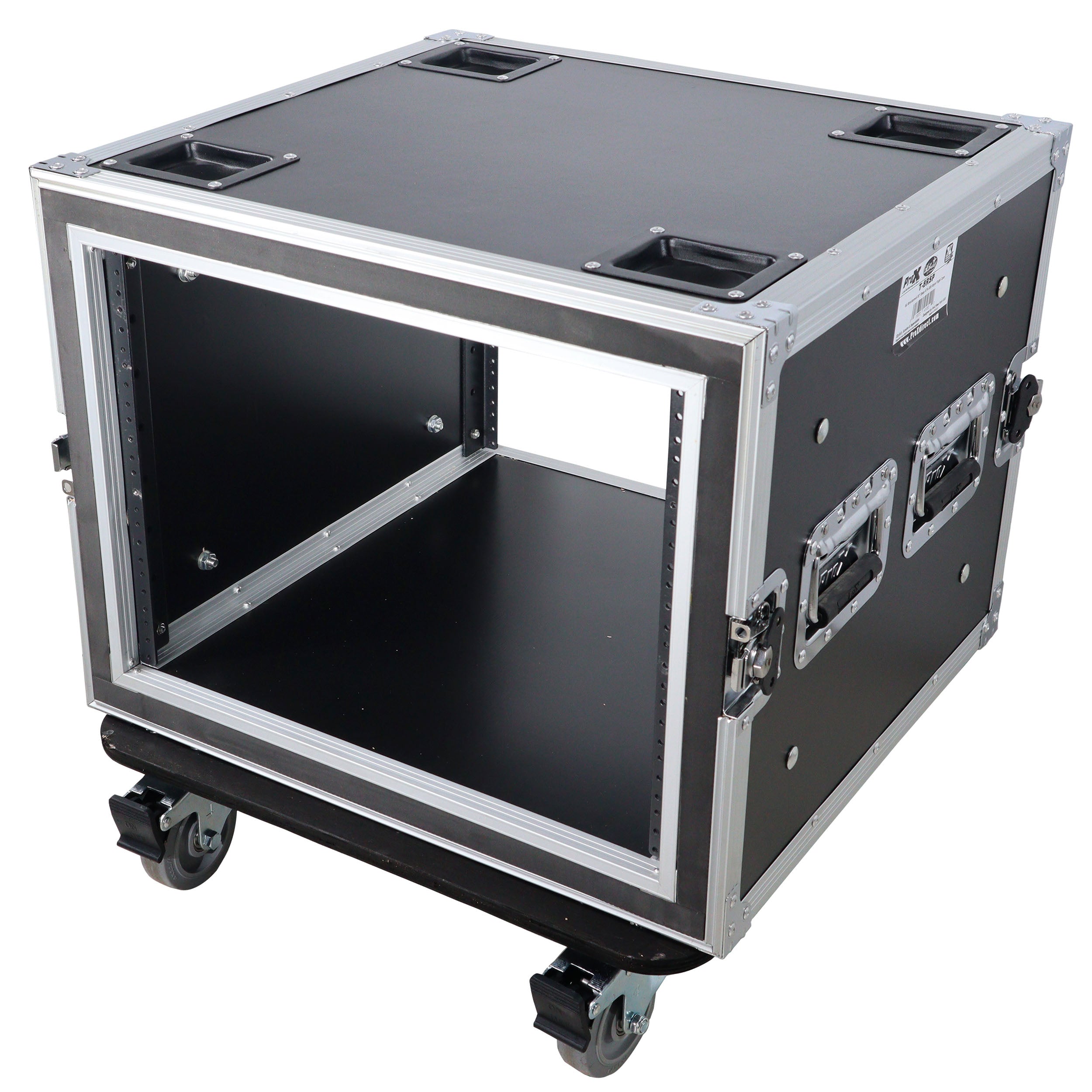 PROX-T-8RSP Road Case - 8U Space Shockproof Amp Rack ATA Flight Case 20 In Depth