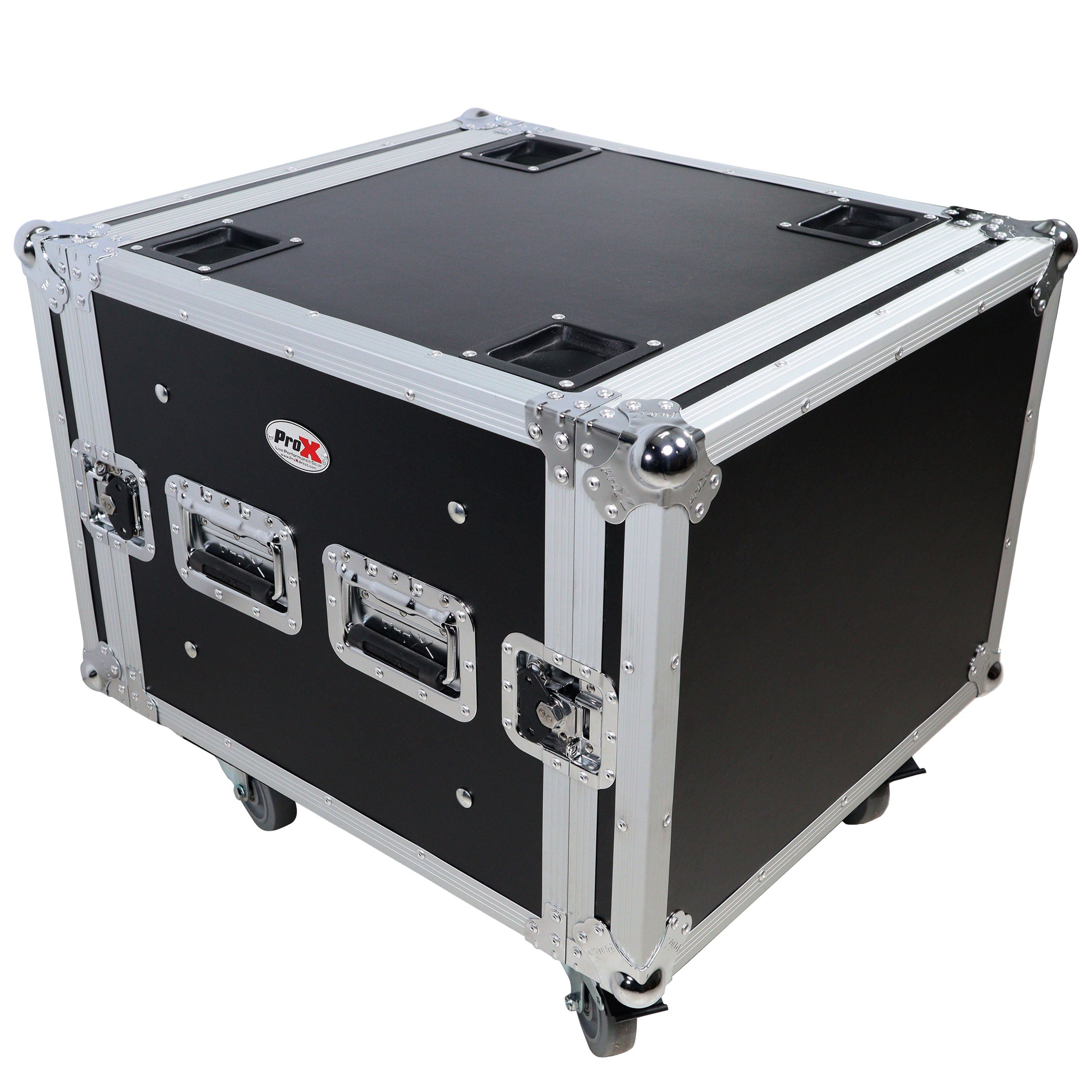 PROX-T-8RSP Road Case - 8U Space Shockproof Amp Rack ATA Flight Case 20 In Depth