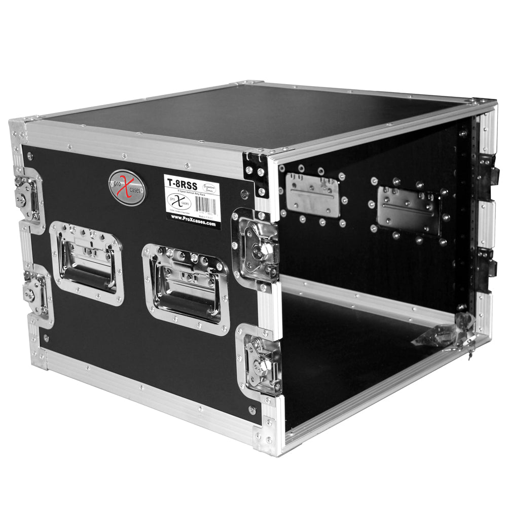 PROX-T-8RSS Road Case - 8U Space Amp Rack Mount ATA Flight Case 19" Depth