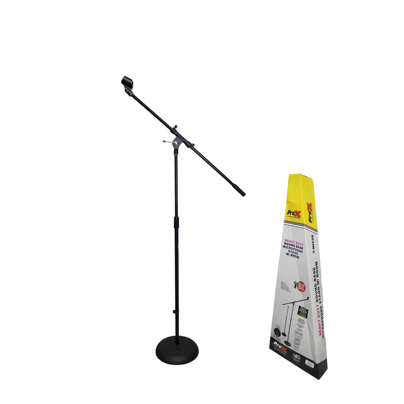 PROX-T-MIC06 Microphone Stand - Round Base Microphone Stand W/Boom