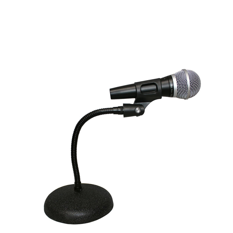 PROX-T-MIC07 Gooseneck Stand - Gooseneck Desktop Microphone Stand With 6" Round Base