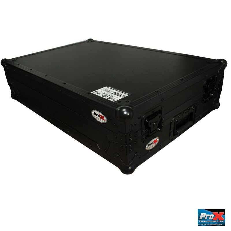 PROX-XS-NS7III WBL - Flight Case for Numark NS7iii or NS7ii Digital Controller W-Wheels | Black on Black