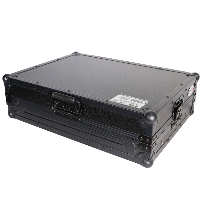 PROX-X-DNMC4000 LTBL DJ Controller Road Case - Flight Case for Denon MC4000 Digital Controller W-Laptop Shelf | Black on Black