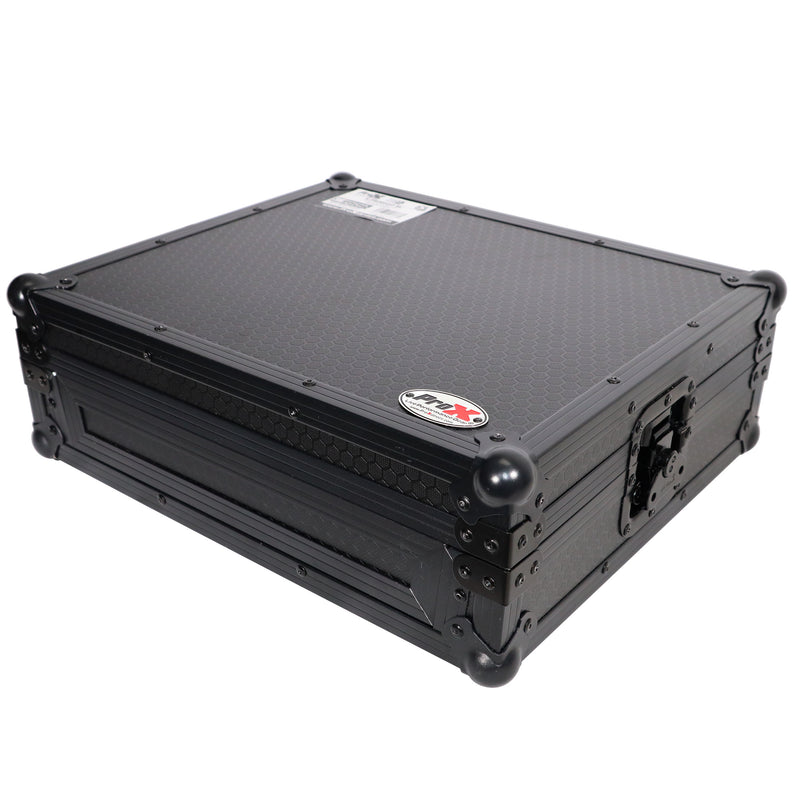 PROX-X-PRIME GO BL DJ Controller Road Case - ATA Style Flight Travel Case for Denon DJ Prime Go Digital Controller - Black On Black