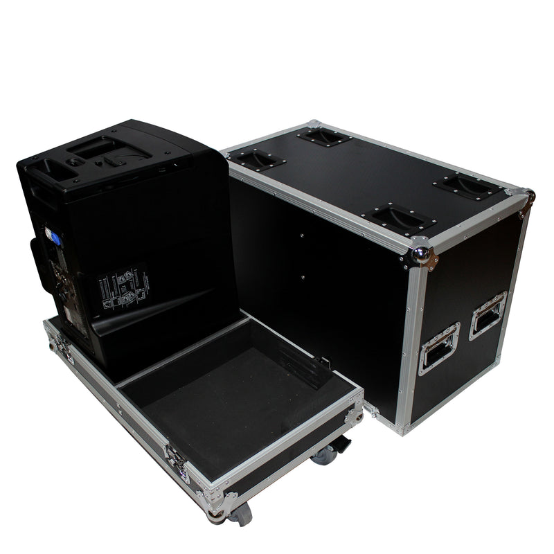 PROX-X-QSC-KLA12 Speaker Road Case - Flight-Road Case for 2 QSC KLA12 Speakers