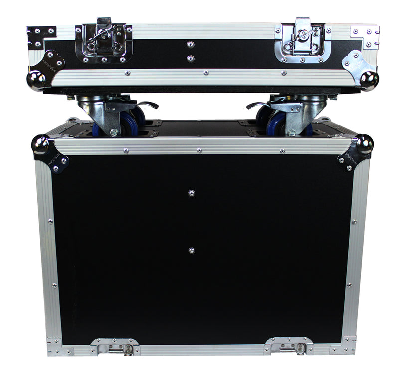 PROX-X-QSC-K10 Speaker Road Case - ProX ATA style Flight Case for 2x QSC K10 or K10.2 Speakers