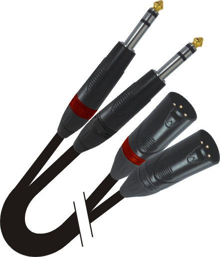 PROX-XC-DSXM03 Cable - 3 Ft. Balanced Dual 1/4" TRS-M to Dual XLR3-M High Performance Audio Cable