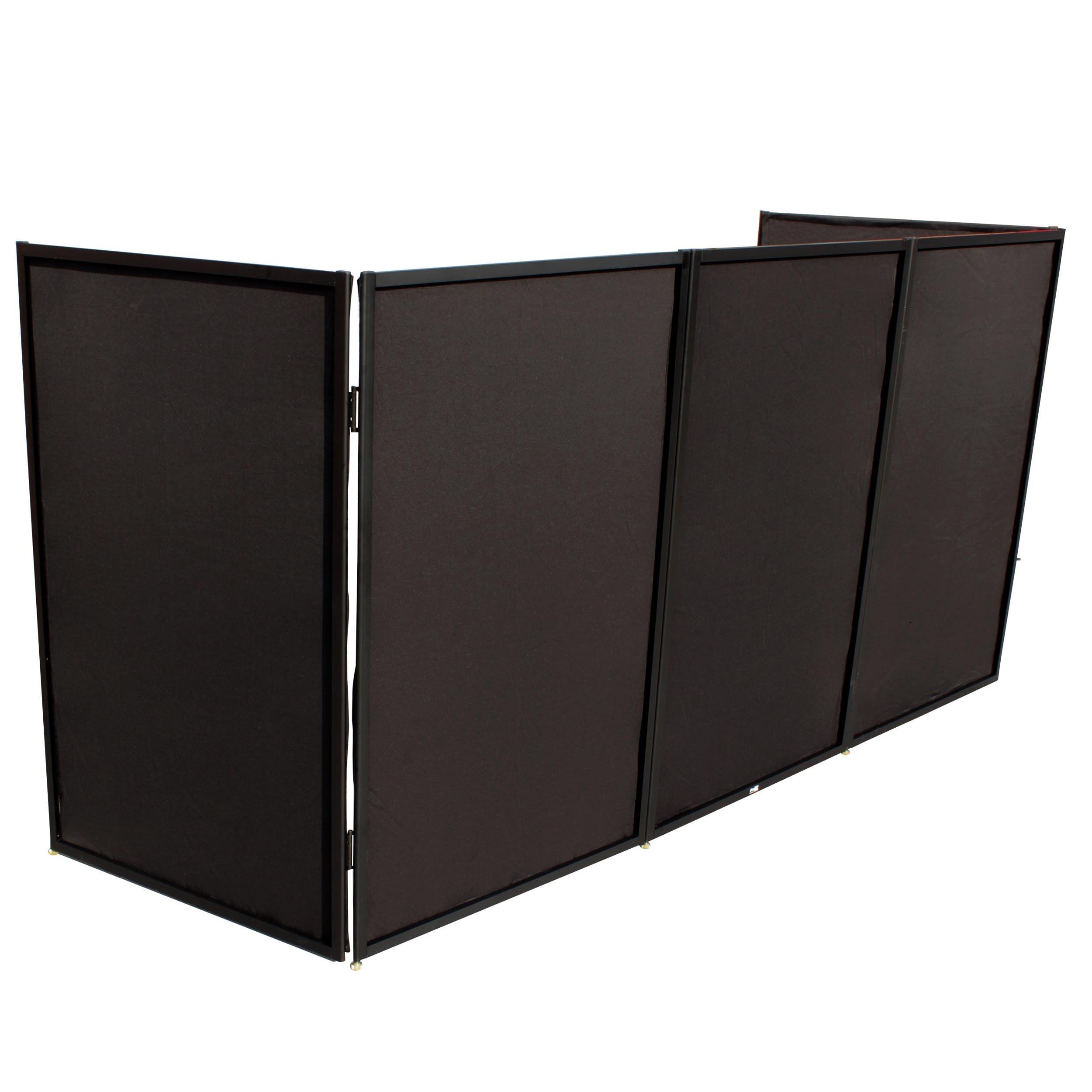 PROX-XF-5X3048B DJ Façade with bag - 5 Panel Black Frame DJ Facade W-Stainless Quick Release 180 Deg. Hinges