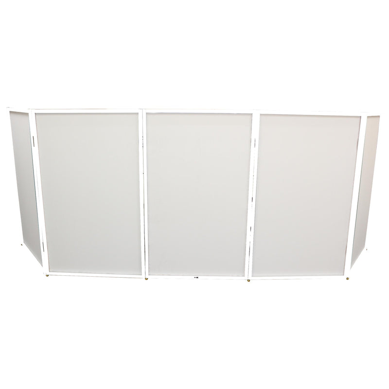 PROX-XF-5X3048W DJ Façade with bag - 5 Panel - White Frame DJ Facade W-SS Quick Release 180° Hinges